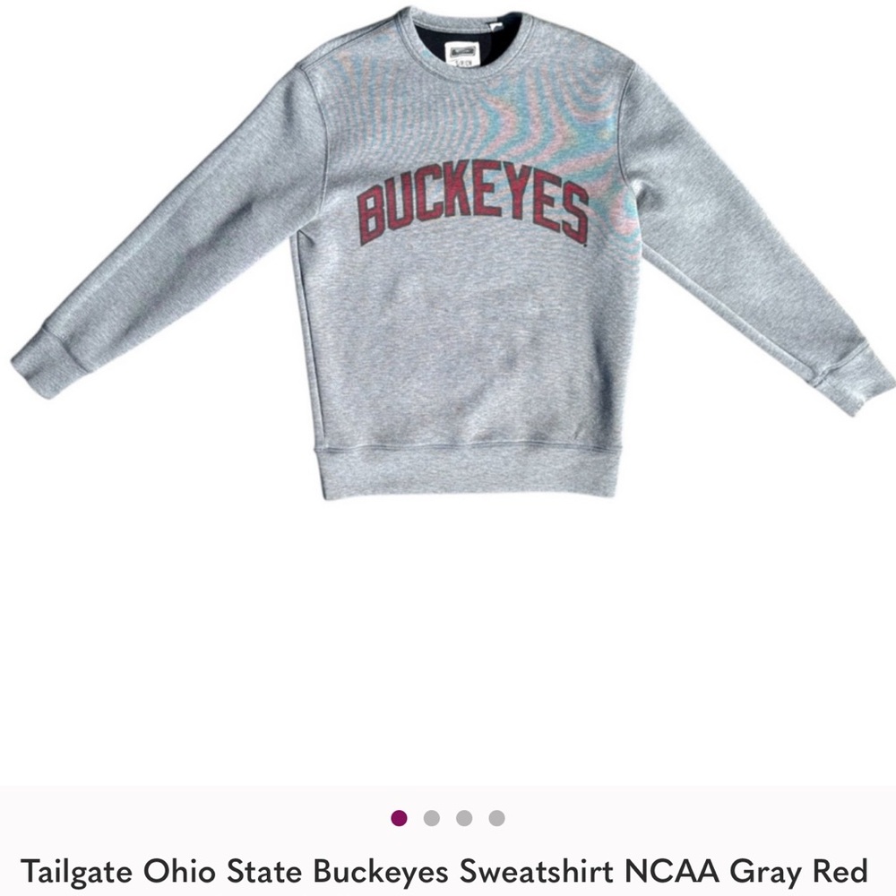 Tailgate Ohio State Buckeyes Crewneck Sweater - Gray and Red